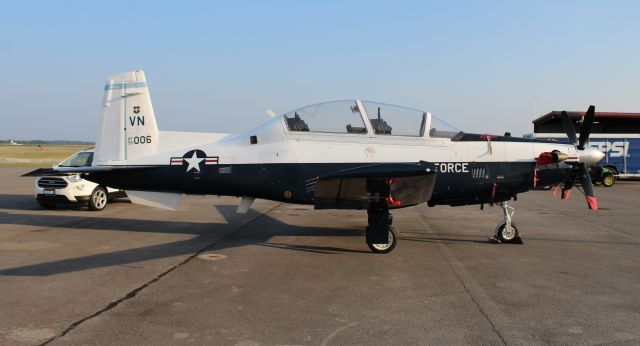 Raytheon Texan 2 (N95006) - A Beechcraft T-6A Texan II on the ramp during lead up to the 2023 North Alabama Airfest at Pryor Field Regional Airport, Decatur, AL - June 9, 2023.