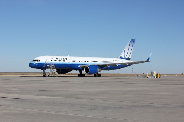 Boeing 757-200 (N596UA) - Parked at the United maintenance facility at DIA.