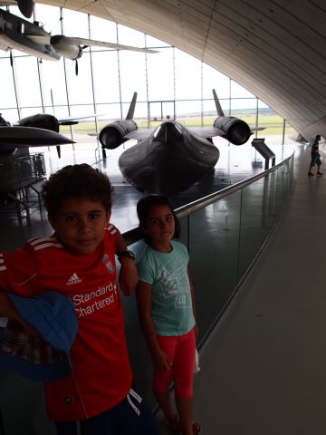 Lockheed Blackbird — - A SR-71 Blackbird in American hangar at Duxford.