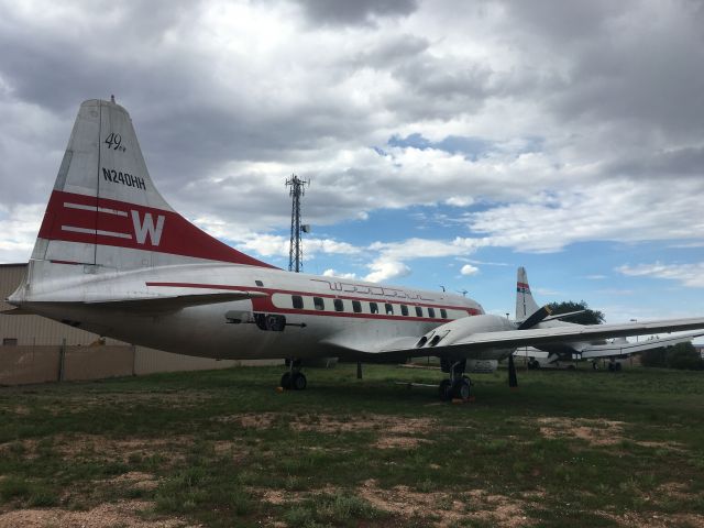 CONVAIR CV-340 Convairliner (N240HH) - Two Classics at VLE/40G Convair CV-240 and a corporate Martin 404.