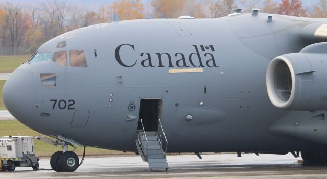 Boeing Globemaster III (17-7702) - Royal Canadian Air Force Boeing CC-177 Globemaster III 177702 of 429 “Bison” Transport Squadron at YOW on 27 Oct 23.