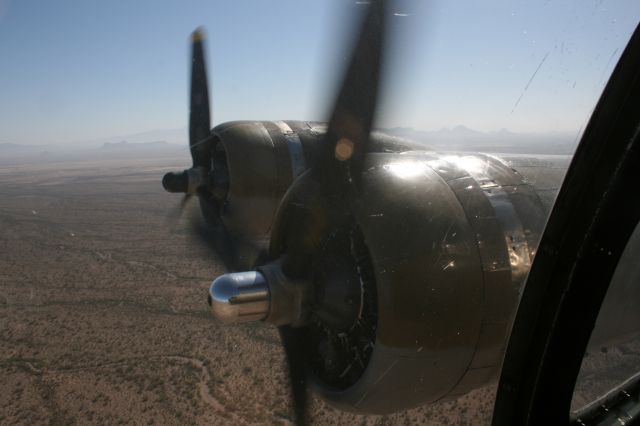 Boeing B-17 Flying Fortress (N93012) - Starboard engines on Collings Foundation B-17G "Nine O Nine" over desert near Tucson, AZ 16 Apr 11.