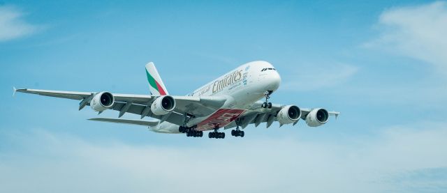 Airbus A380-800 (A6-EEL) - Number one , RWY 23