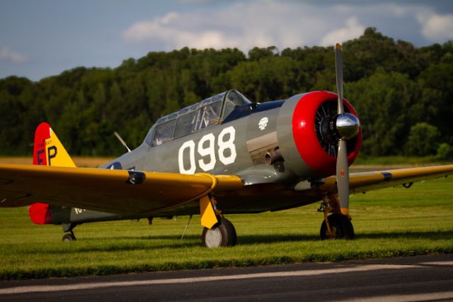 North American T-6 Texan (N98FP) - N98FP hanging out at Rock The Ramp 2024