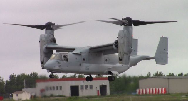 Bell V-22 Osprey — - V-22 Osprey landing at Gander International.