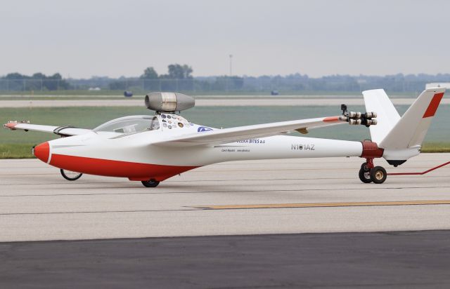 N101AZ — - The famous jet powered glider being towed back after a stunning demonstration!