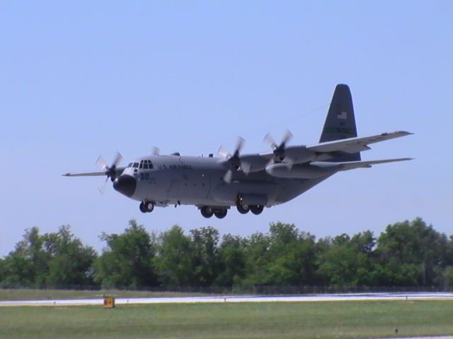 Lockheed C-130 Hercules — - Air Force C-130 flying the pattern, touch n go