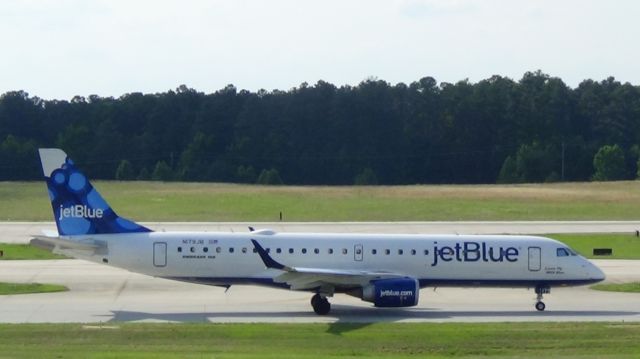 Embraer ERJ-190 (N179JB) - jetBlue 1126 departing to Ft. Lauderdale at 5:24P.M.   Aircraft name is "Come Fly With Blue"   Taken June 7, 2015.  