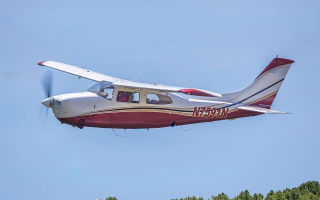 Cessna Centurion (N7591N) - This was a low altitude, high-speed fly-by for the camera. Photo credit: Barbara Houston, 2019.