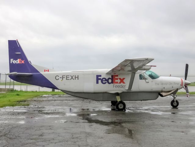 Cessna Caravan (C-FEXH) - FedEx C208 C-FEXH in rainy day.