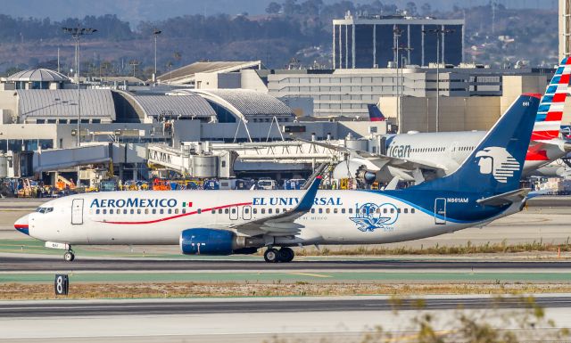 Boeing 737-800 (N861AM) - Aeromexico logo jet sporting the beak from an old United bird!