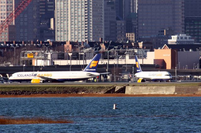 Boeing 757-200 (TF-FIG) - One Icelandair Cargo B752 arrival while another ready to depart on 11/29/20.