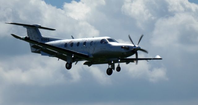 Pilatus PC-12 (N9RS) - On final is this 2011 Pilatus PC-12/47E in the Summer of 2020.