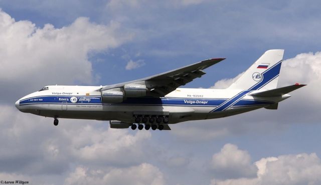 Antonov An-124 Ruslan (RA-82042) - A beautiful sight to see this beautiful Antonov 124 arriving in Chicago.