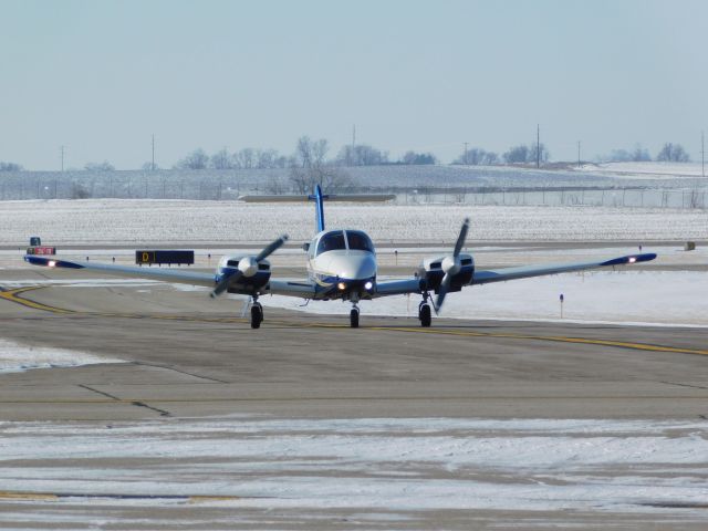 Piper PA-44 Seminole (N4438T) - A clear day in January meant a busy day of flying for University of Dubuque Aviation students.  In this case, a nearly empty ramp was a good thing!!!  N4438T returns to the ramp after a flight on this beautifully clear morning.  