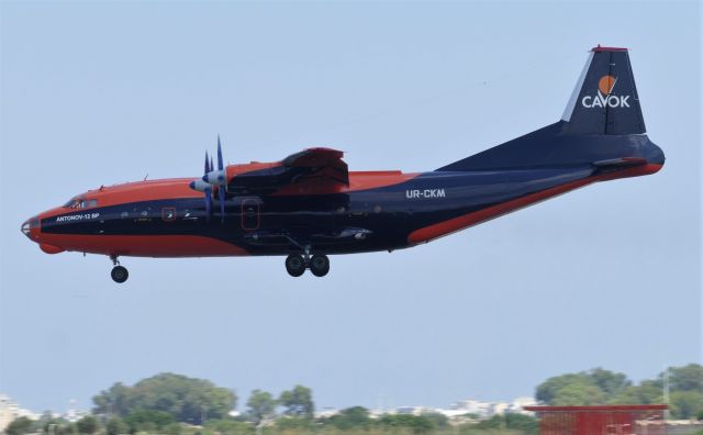 Antonov An-12 (UR-CKM) - On landing 