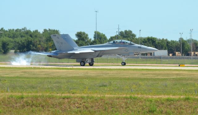 McDonnell Douglas FA-18 Hornet (15-8528) - F/A 18 Supper Horent (156) of the VFA-122 landing in Sioux Falls