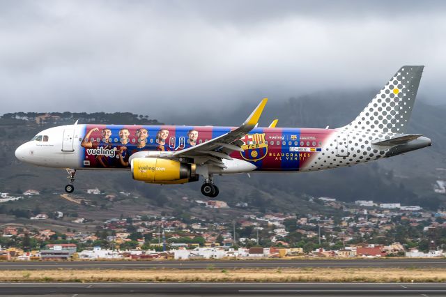 Airbus A320 (EC-MER) - Beautiful livery of the FC Barcelona women's team