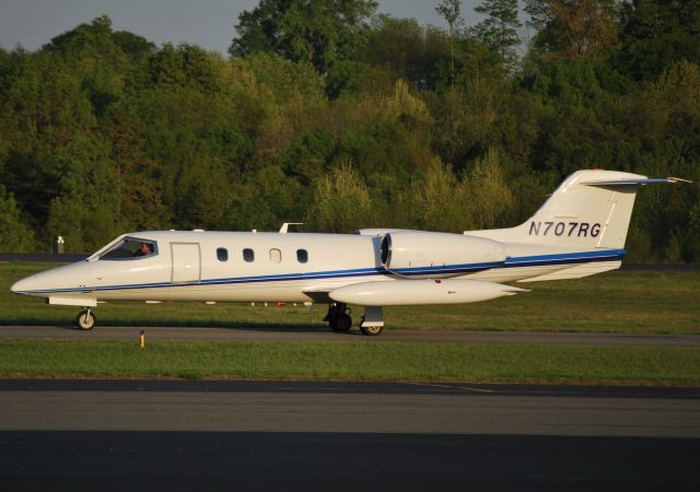 Learjet 25 (N707RG) - GORDON AIR LLC (NASCAR driver Robbie Gordon) at KJQF - 4/17/11