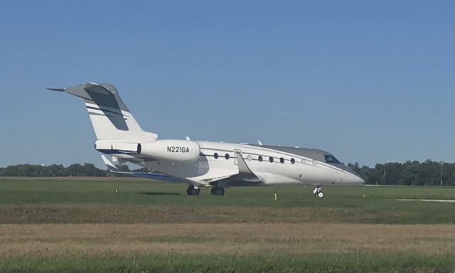 IAI Gulfstream G280 (N221GA) - LKF16 taxing to the terminal after arriving Bedford, MA (KBED). N221GA is a 2021 IAI Gulfstream G280 operated by Aviation Advisor, Inc. 10/18/21. 