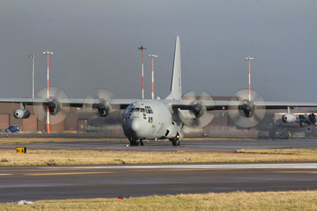 Lockheed C-130 Hercules — - USMC C130 at Mildenhall, UK