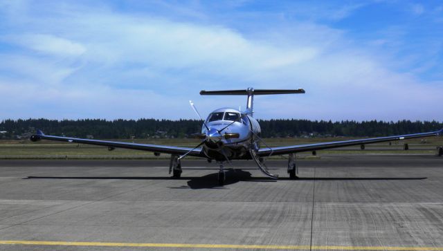Pilatus PC-12 (C-FDLV) - Parked after arrival from Spokane