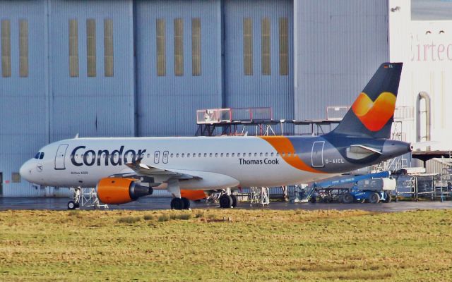 Airbus A320 (D-AICL) - condor a320 d-aicl in its new color scheme after painting at shannon 16/2/15.
