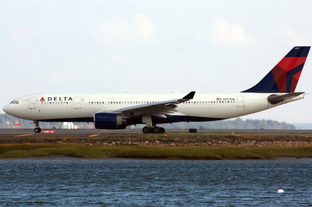 Airbus A330-200 (N857NW) - Delta A330-200 operating CDG-JFK diverted to BOS due to fuel/crew change on 8/29/22.