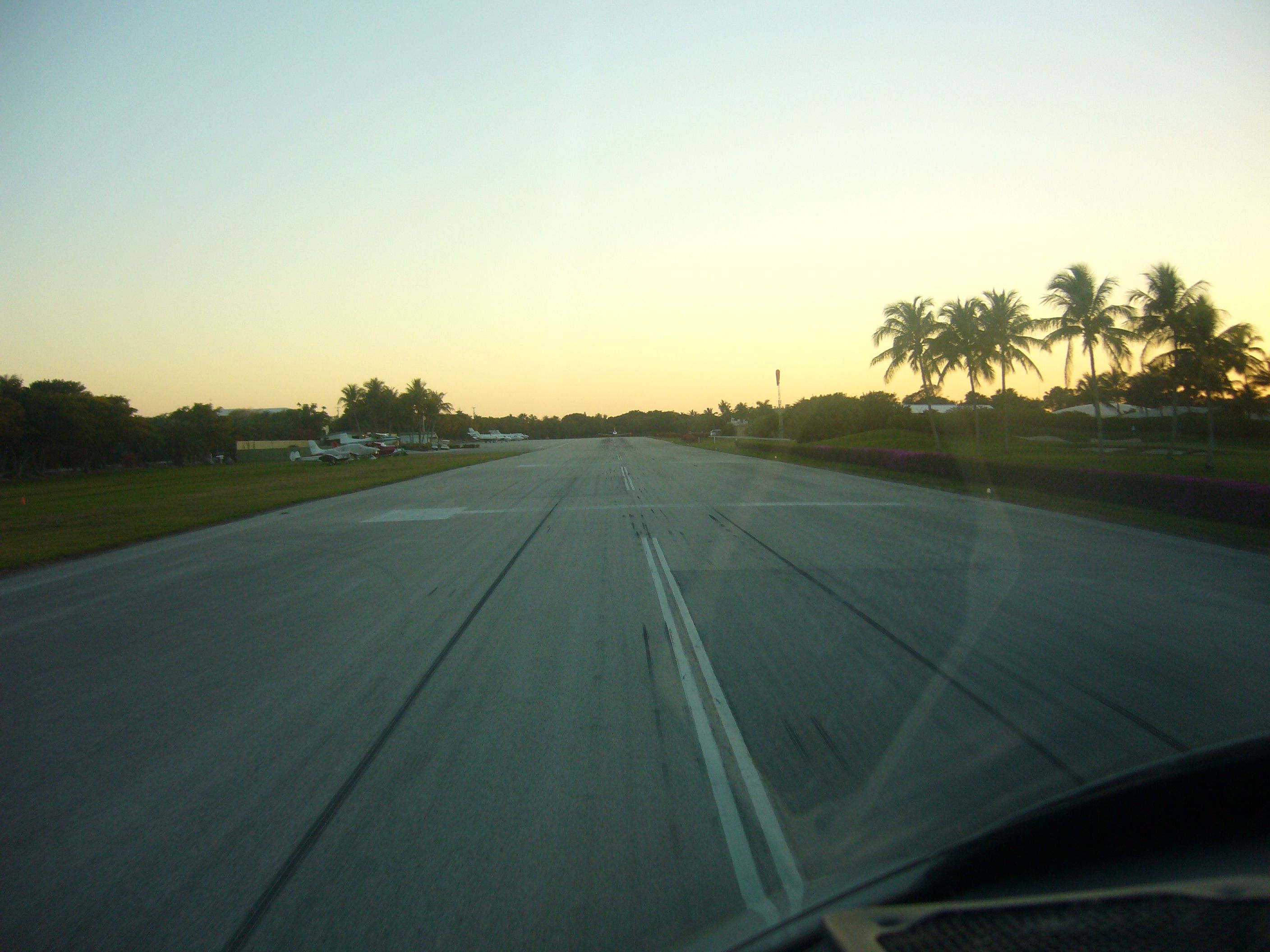 — — - On the runway Ocean Reef, FL