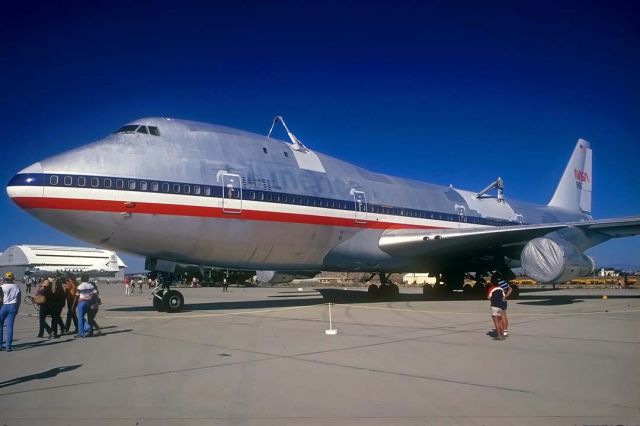 BOEING 747-100 (N905NA) - NASA 747-123 Shuttle Carrier Aircraft N905NA at Edwards Air Force Base on September 2, 1981. It first flew on October 15, 1970. Its construction number is 20107. It was delivered to American Airlines on October 29, 1970. NASA registered it as N905NA on July 18, 1974.