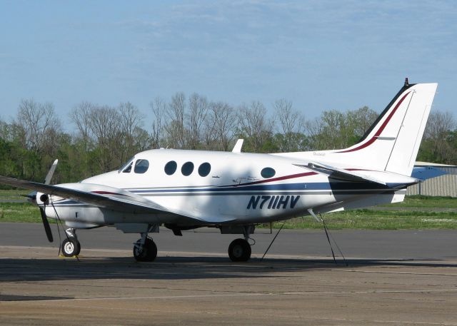 Beechcraft King Air 90 (N711HV) - Parked at Shreveports Downtown Airport.