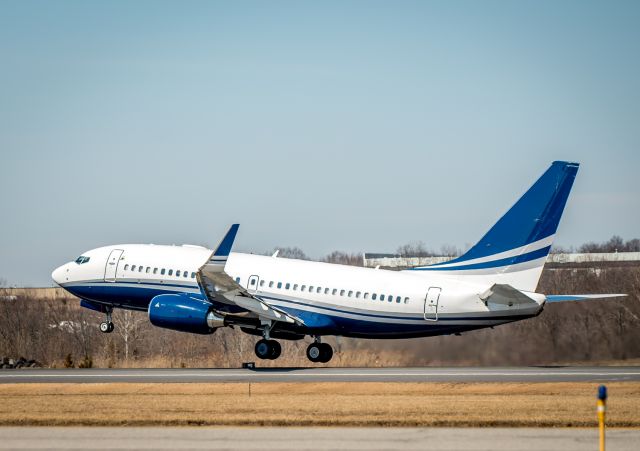 Boeing 737-700 — - BBJ departure.