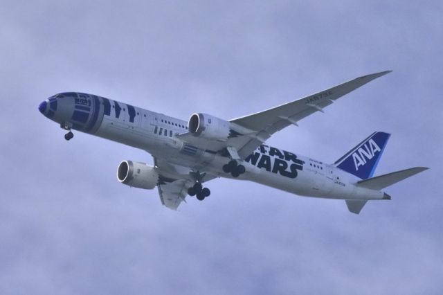 Boeing 787-9 Dreamliner (JA873A) - The rarest of the Star Wars livery, on International flights, generally...