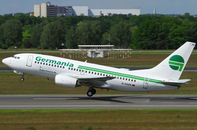 Boeing 737-700 (D-AGER) - Boeing 737-75B Germania is airborne at RWY26L