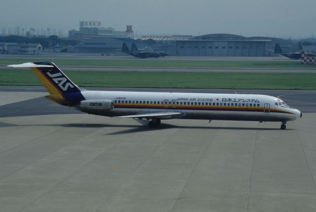 McDonnell Douglas DC-9-40 (JA8449) - Taxing at Nagoya Intl Airport on 1996/07/27