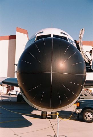 81-0892 — - Smile. Don't I have a pretty face. USAF C-18B on display at the Edwards AFB Open House and Air Show 10-18-1997