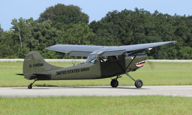 Cessna L-19 Bird Dog (N305FU) - 8/12/23 taxiing out to Rwy 18