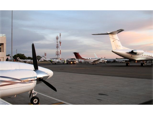 Beechcraft Super King Air 200 (ZS-OAK) - A busy morning at 0600, Lanseria (FALA), South Africa.