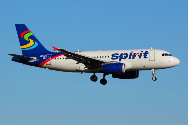 Airbus A319 (N515NK) - Spirit - N515NK - A319 - Arriving KDFW 11/29/2013