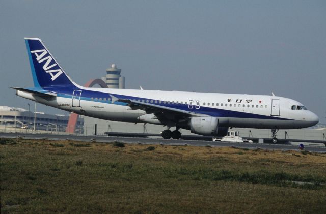 Airbus A320 (JA8394) - Taxing at Tokyo-Haneda Intl Airport on 1997/12/14