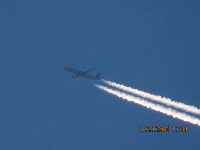 Airbus A321 (N171US) - US Airways flight 1954 from SFO to CLT over Southeastern Kansas at 35,000 feet.