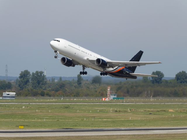 BOEING 767-300 (G-POWD) - Titan Airways B767-300(ER) G-POWD takeoff from 23L DUS, 15.09.2019