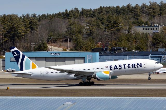 Boeing 777-200 (N771KW) - Eastern 3036 Heavy lifting off 17 