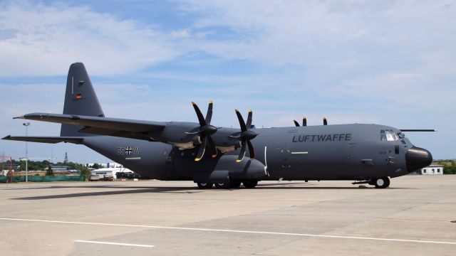 Lockheed EC-130J Hercules (GAF5501) - 1. Landung in Zweibrücken