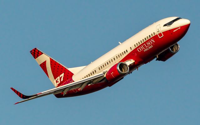 BOEING 737-300 (N137CG) - (July 2021) TNKR137 after finishing a drop outside Suncrest, WA