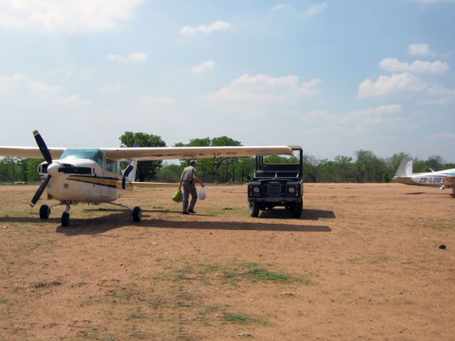 Cessna Centurion (ZS-AVB) - At Ingwelala, South Africa.