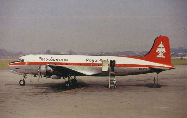 Douglas C-54 Skymaster (XW-PNI) - SCANNED FROM POSTCARDbr /ROYAL AIR LAO