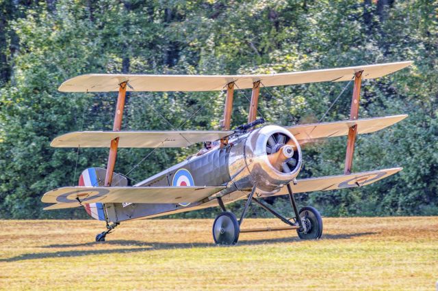 ST. CROIX Sopwith Triplane (N543A) - Military Aviation Museum's Sopwith Triplane at Warbirds Over the Beach 2021, Oct 3. During the show the Sopwith only flew on Oct 3rd. Great air show with different aircraft flown both days.