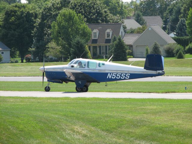 Beechcraft 35 Bonanza (N55SS) - Leaving the Smoketown Fly-in.