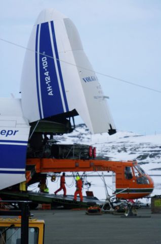 Antonov An-124 Ruslan (RA-82044) - The Antonov An-124 Ruslan was here in Iqaluit, Nunavut, Canada to pick up the Sikorsky S-64 Skycrane. April 27 - 28, 2015